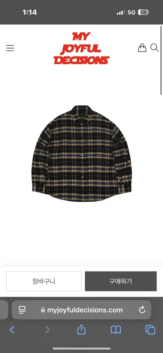 MJD OVERSIZED FLANNEL CHECK SHIRT M